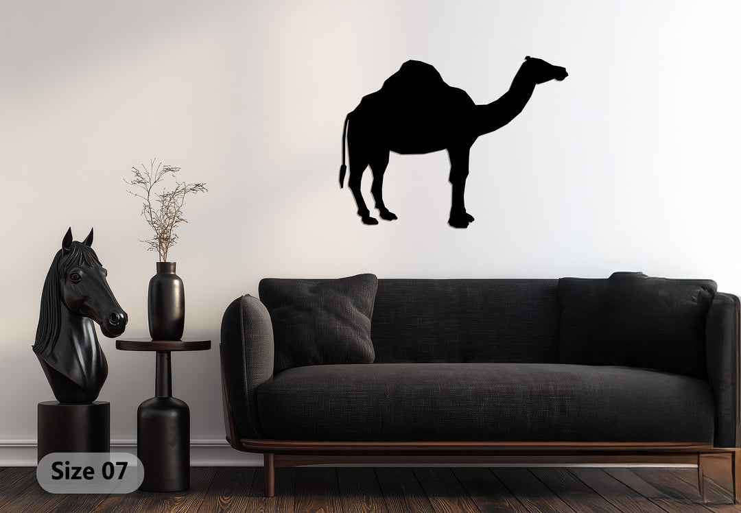 Camel Silhouette – Desert-Inspired Metal Wall Art
