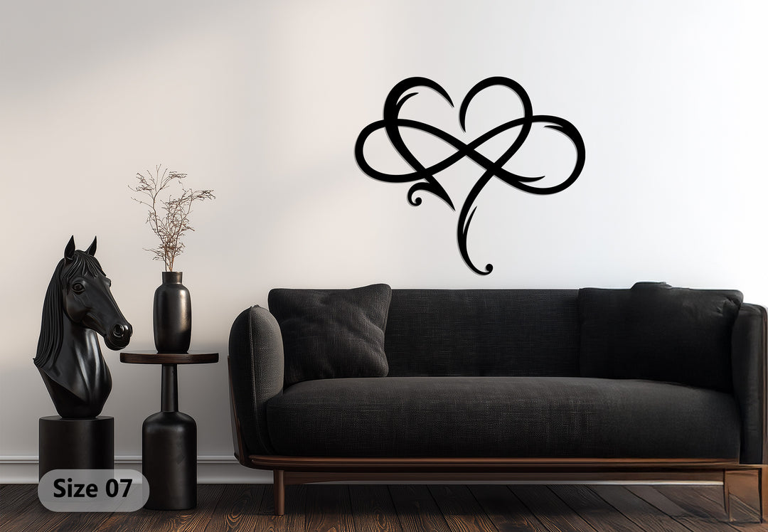 Eternal Love – Infinity Heart Metal Wall Art