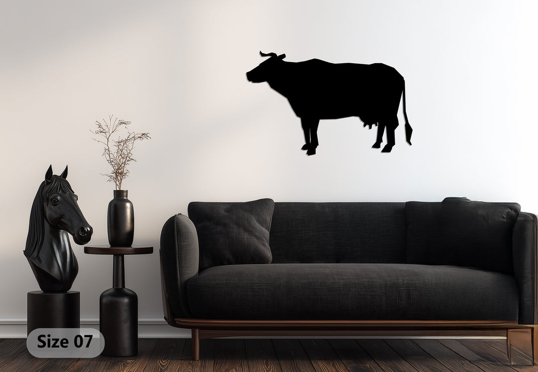 Cow Silhouette – Rustic Farmhouse Metal Wall Art