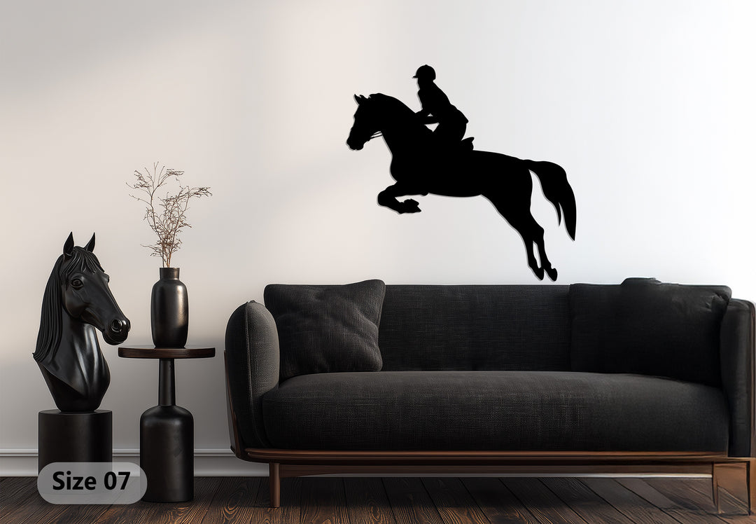 Western-Cowboy-Silhouette – Pferd & Rodeo Metall Wandbilder