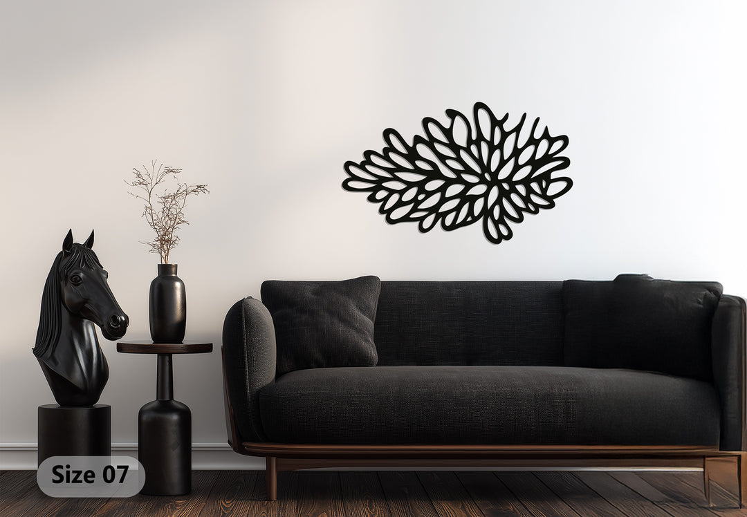 Flowing Coral Pattern – Abstract Ocean Inspired Metal Wall Art