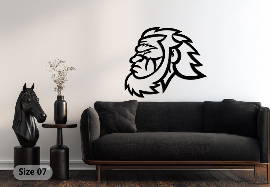 Modern lion metal wall art