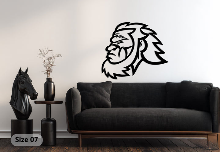 Modern lion metal wall art