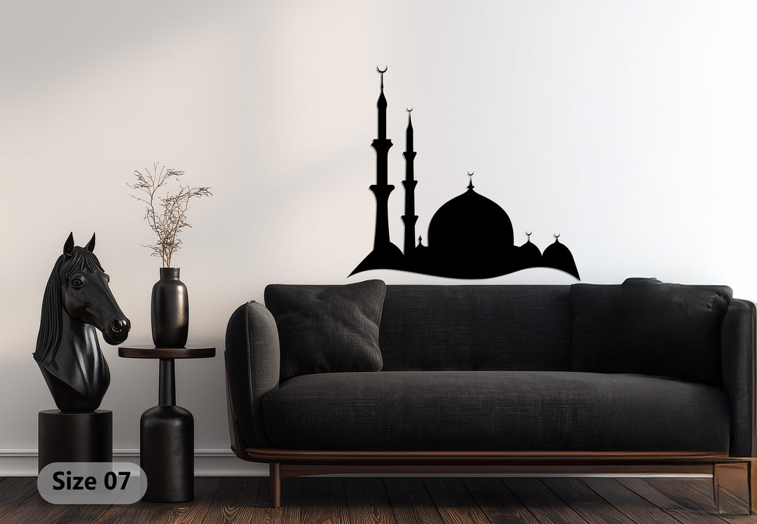 Islamic mosque skyline metal wall art