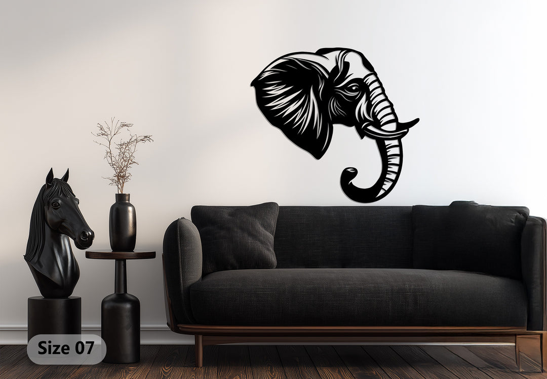 فيل مهيب – رحلة سفاري عصرية فن جداري معدني