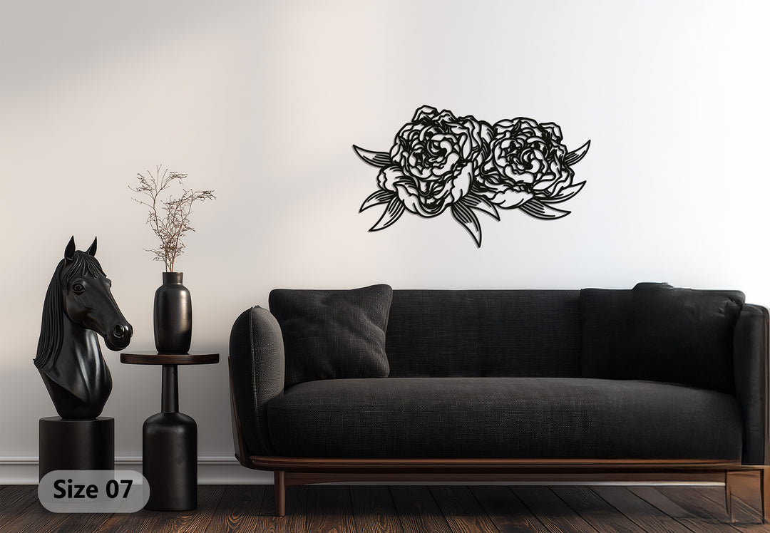 Blooming Roses – Elegant Floral Metal Wall Art
