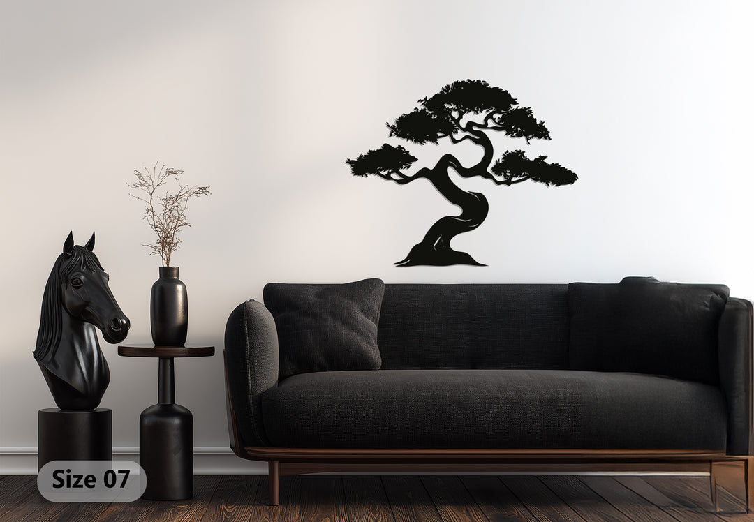 Zen Bonsai Tree – Tranquil Nature Metal Wall Art