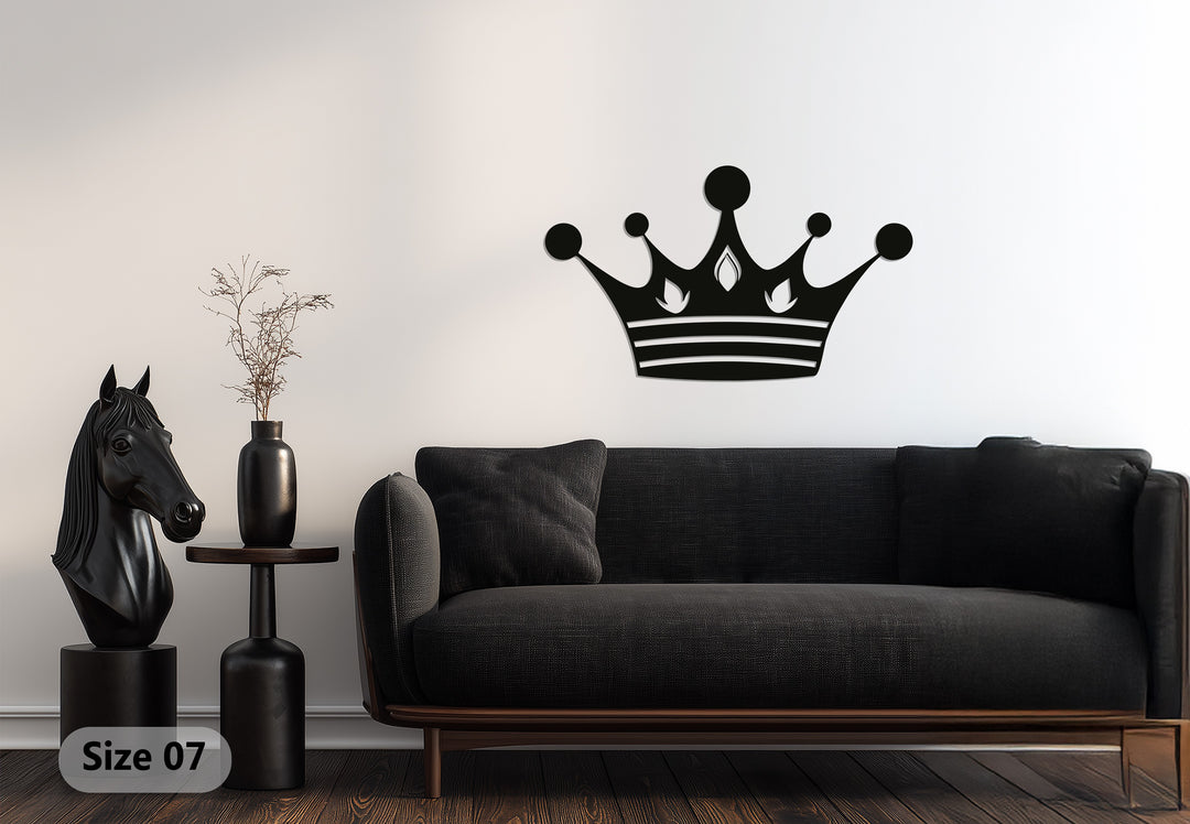 Crown Silhouette – Regal Metal Wall Art