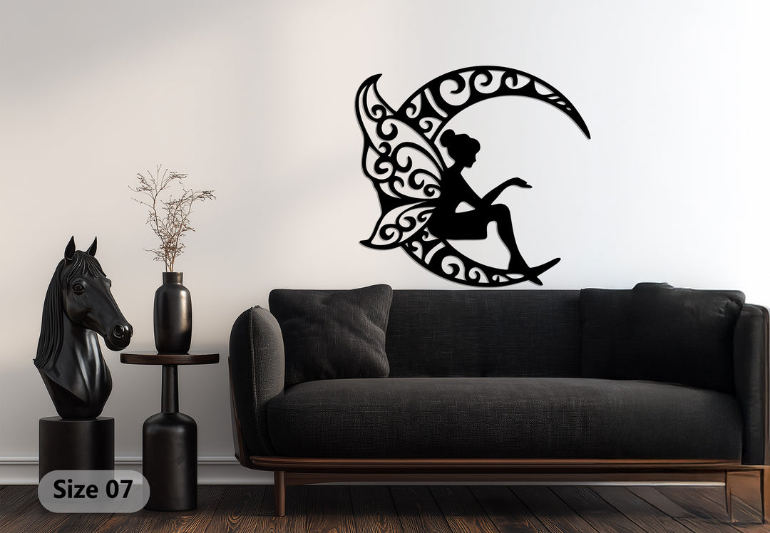 جنية ضوء القمر – للزينة فن جداري معدني