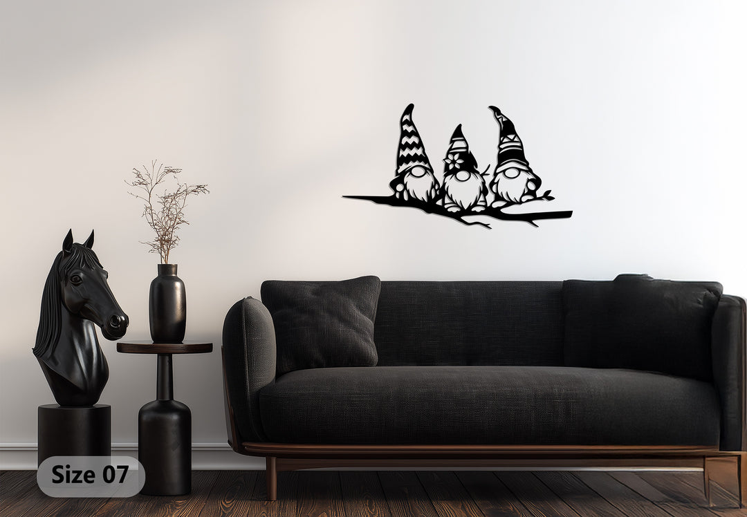 ثلاثي غريب الأطوار – قزم إسكندنافي فن جداري معدني