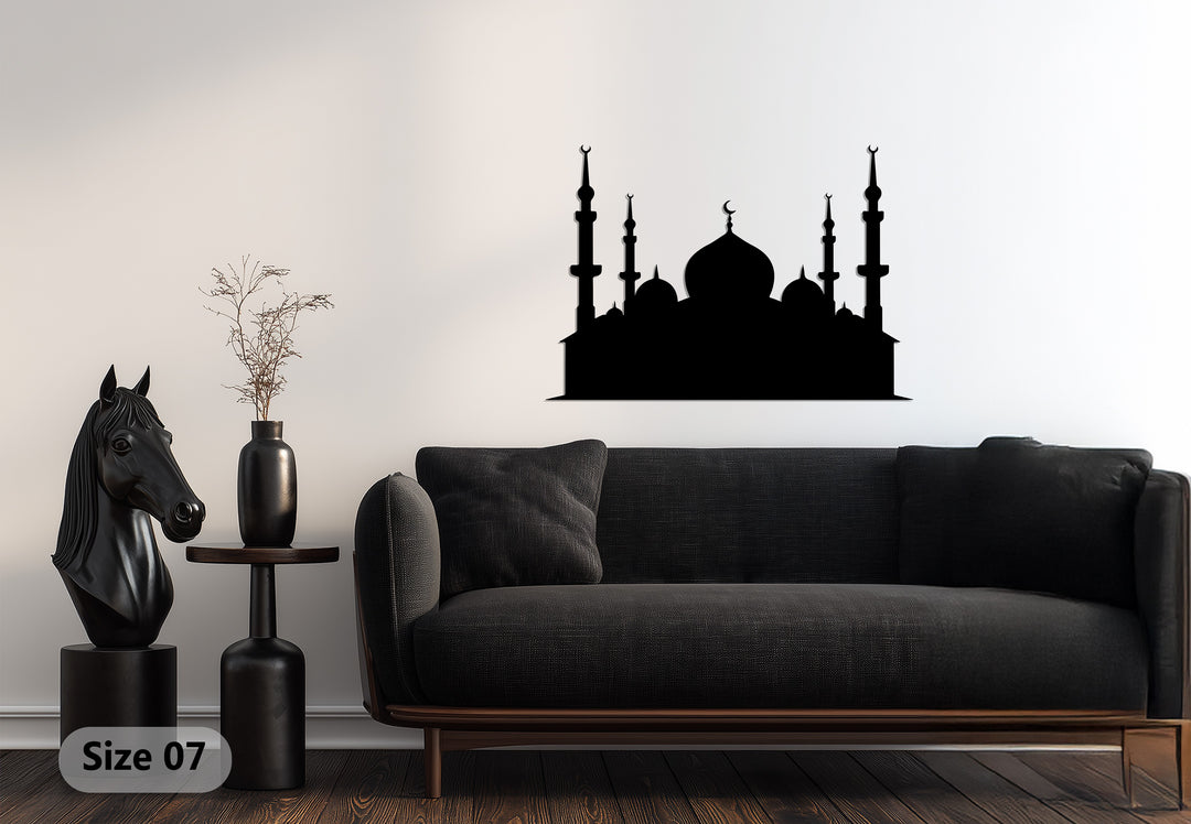 Islamic mosque skyline metal wall decoration