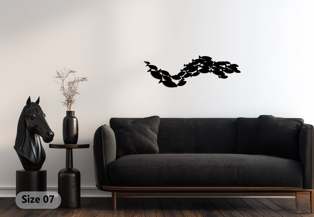 Ocean Harmony – School of Fish Metal Wall Art