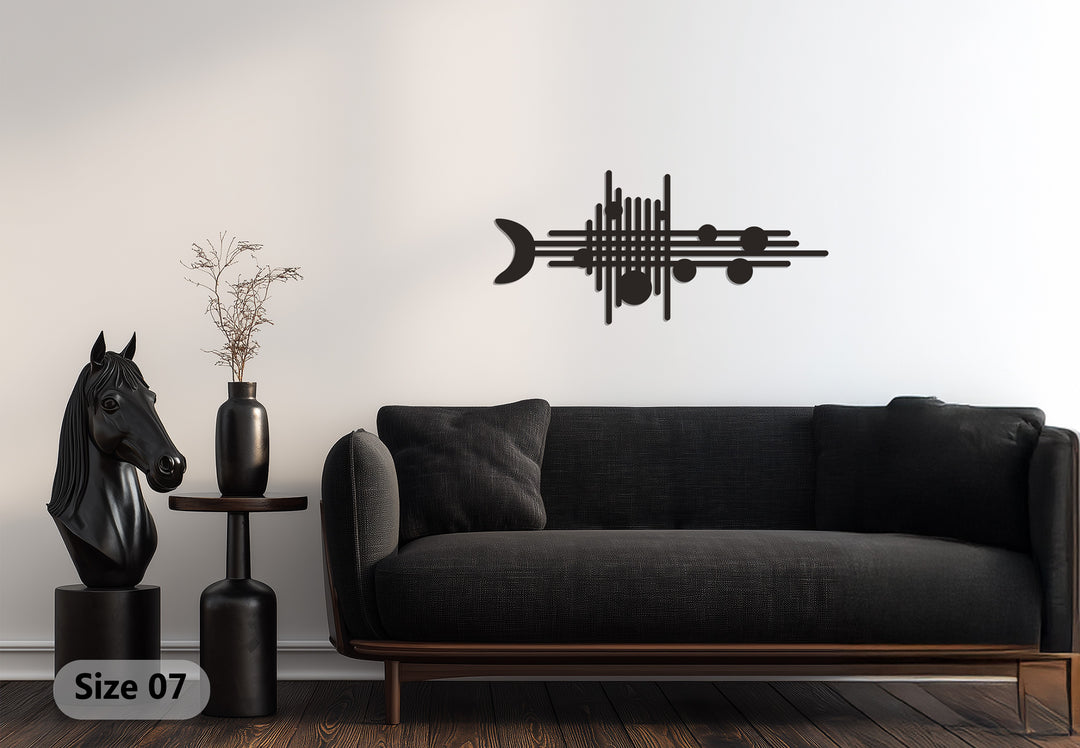 Modern Harmony Metal Wall Art – Abstract Musical Décor Design