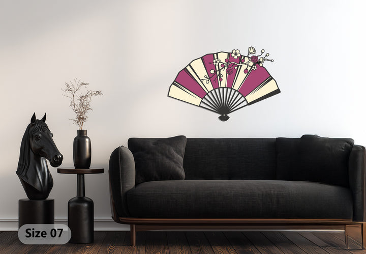 traditional fan metal wall hanging
