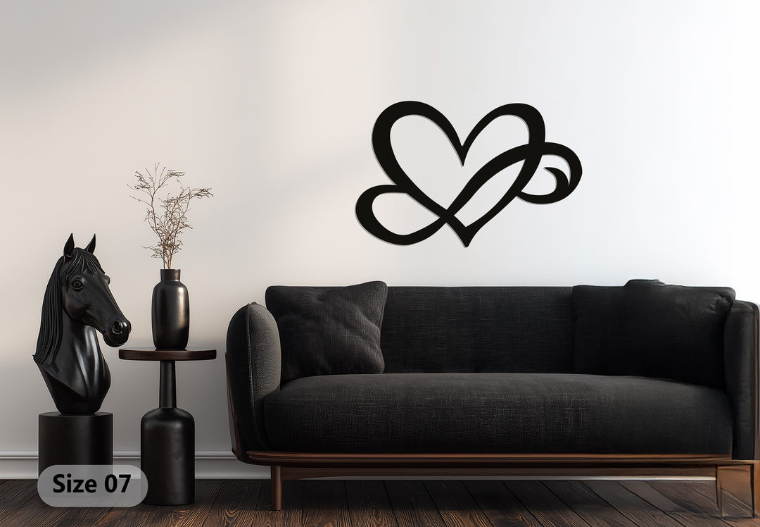 Intertwined Hearts – Modern Love Metal Wall Art
