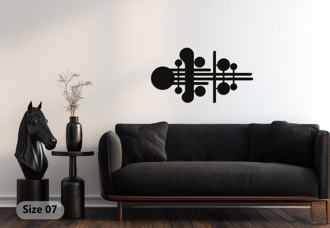 Geometric Harmony – Abstract Circles & Lines Metal Wall Art