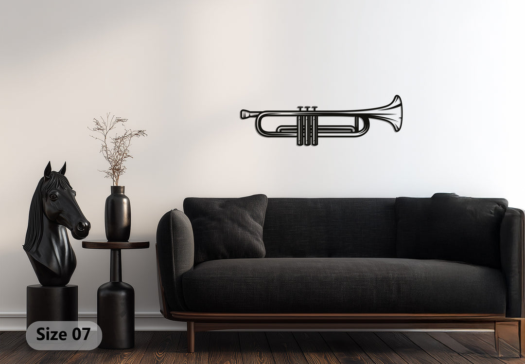 Trumpet – Jazz-Inspired Music Metal Wall Art
