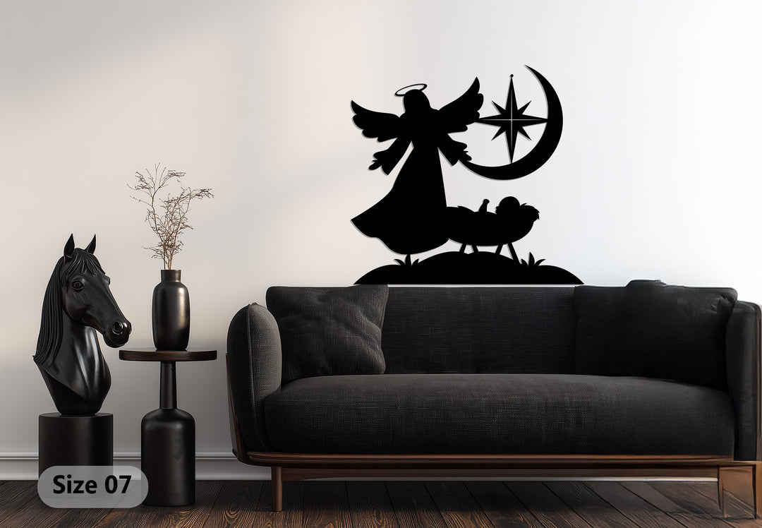 بركة الملاك الحارس - مشهد الميلاد فن جداري معدني