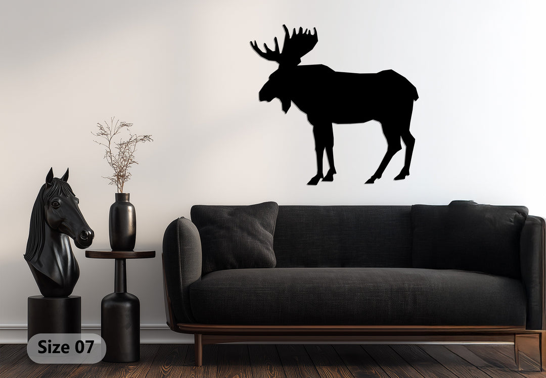 Moose Silhouette – Rustic Wilderness Metal Wall Art