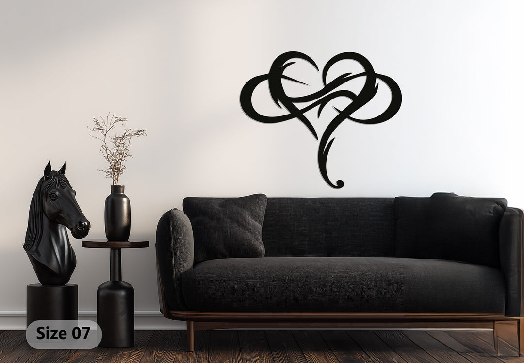 Tribal Heart – Modern Metal Wall Art