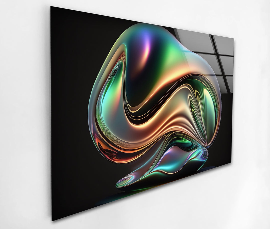 بريزمكور أورورا – منحوتة معدنية متقزحة الألوان اللوحات الزجاجية الجدارية