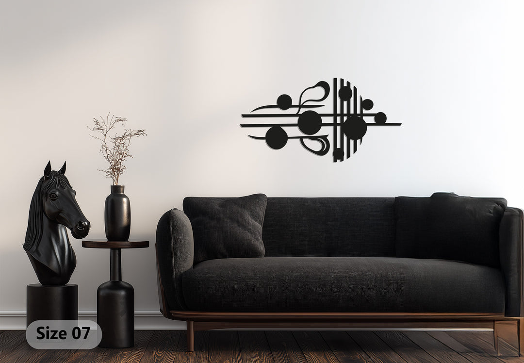 Musical Notes Metal Wall Art – Modern Black Music Decor