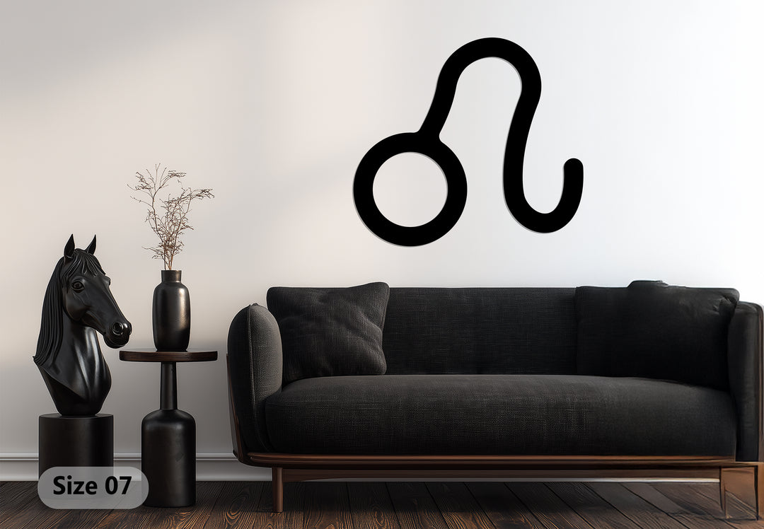 Leo Zodiac Symbol –  Metal Astrology Wall Art