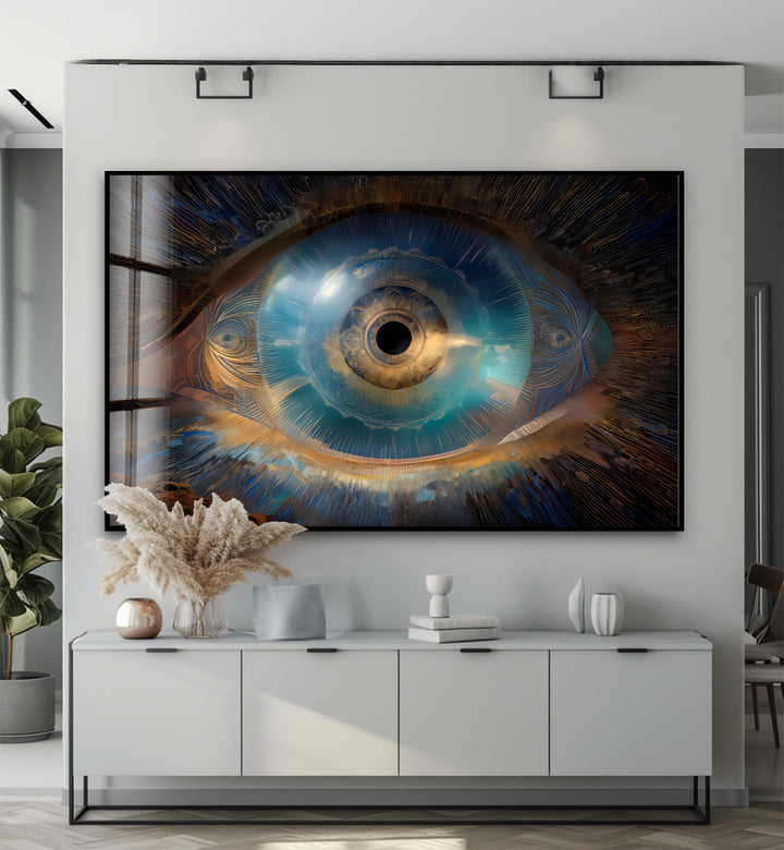 Eye of the Infinite – Surreal Visionary Glass Wall Art