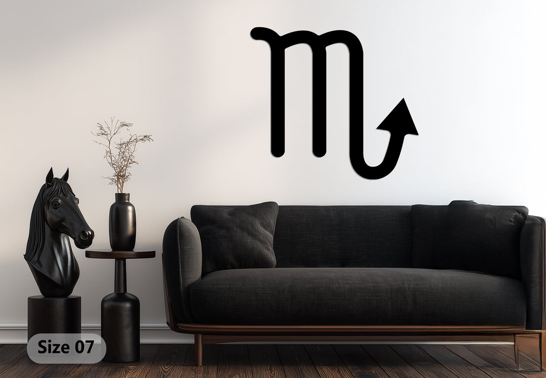 Scorpio Zodiac Symbol – Astrology Metal Wall Art