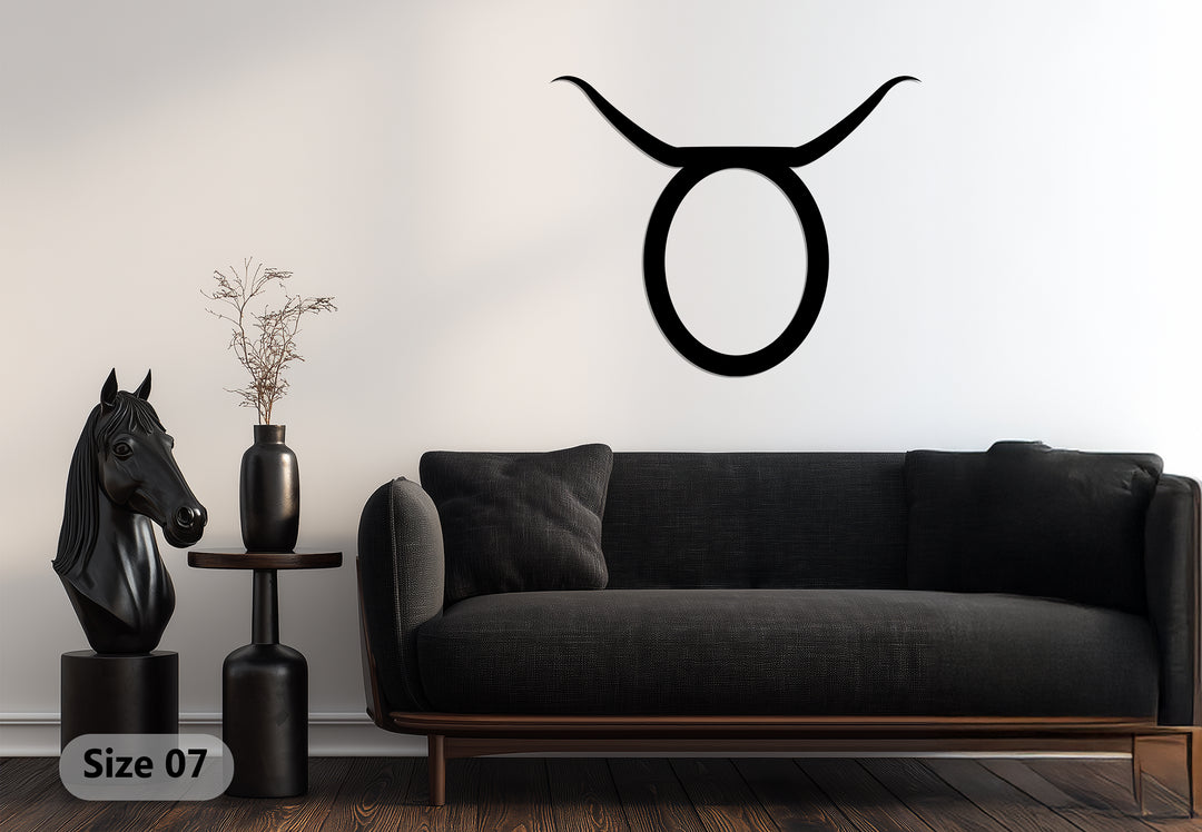 Taurus Zodiac Symbol – Astrology Metal Wall Art