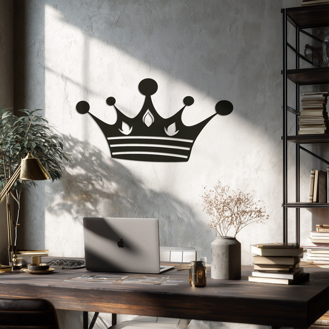 Crown Silhouette – Regal Metal Wall Art