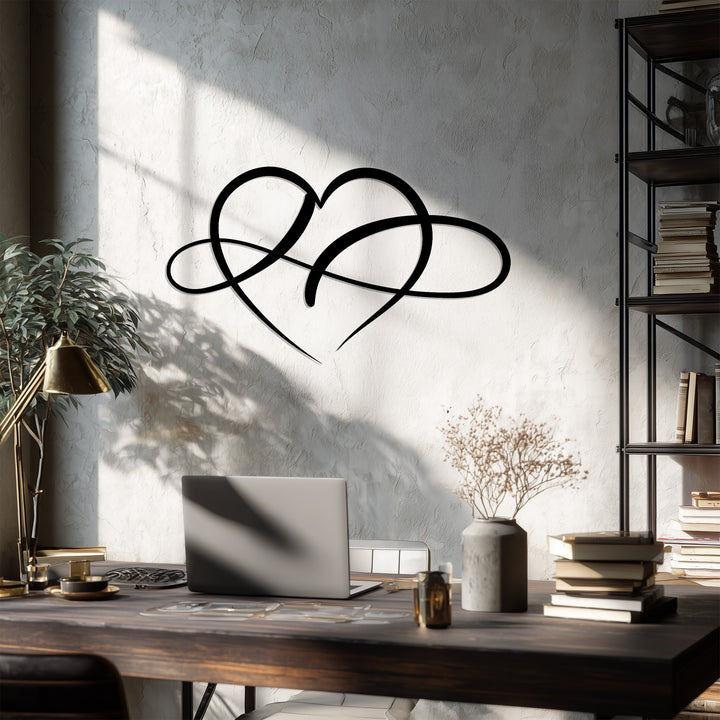 Bedroom heart metal wall decoration