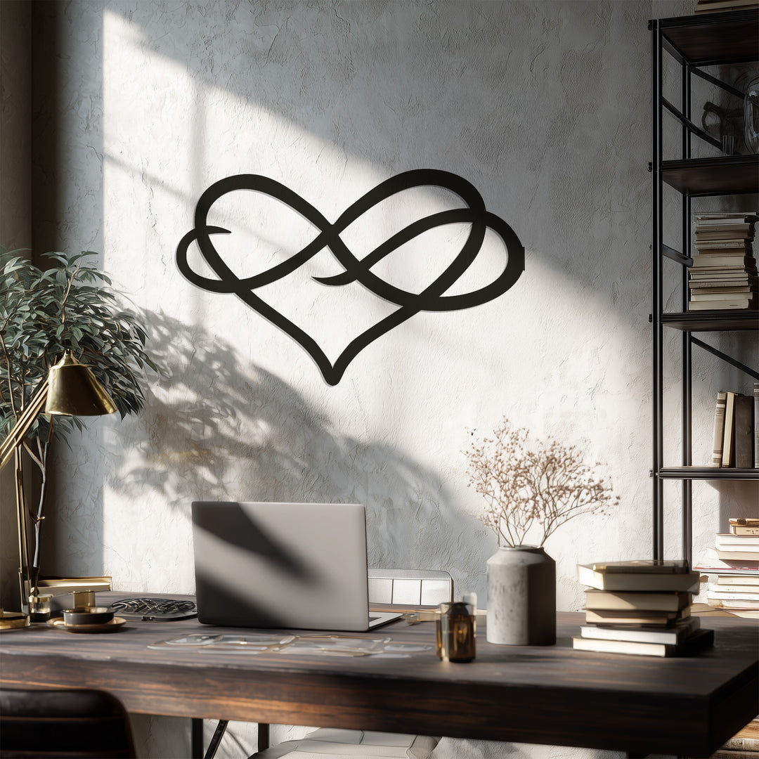 Modern infinity love wall art for bedrooms and living rooms