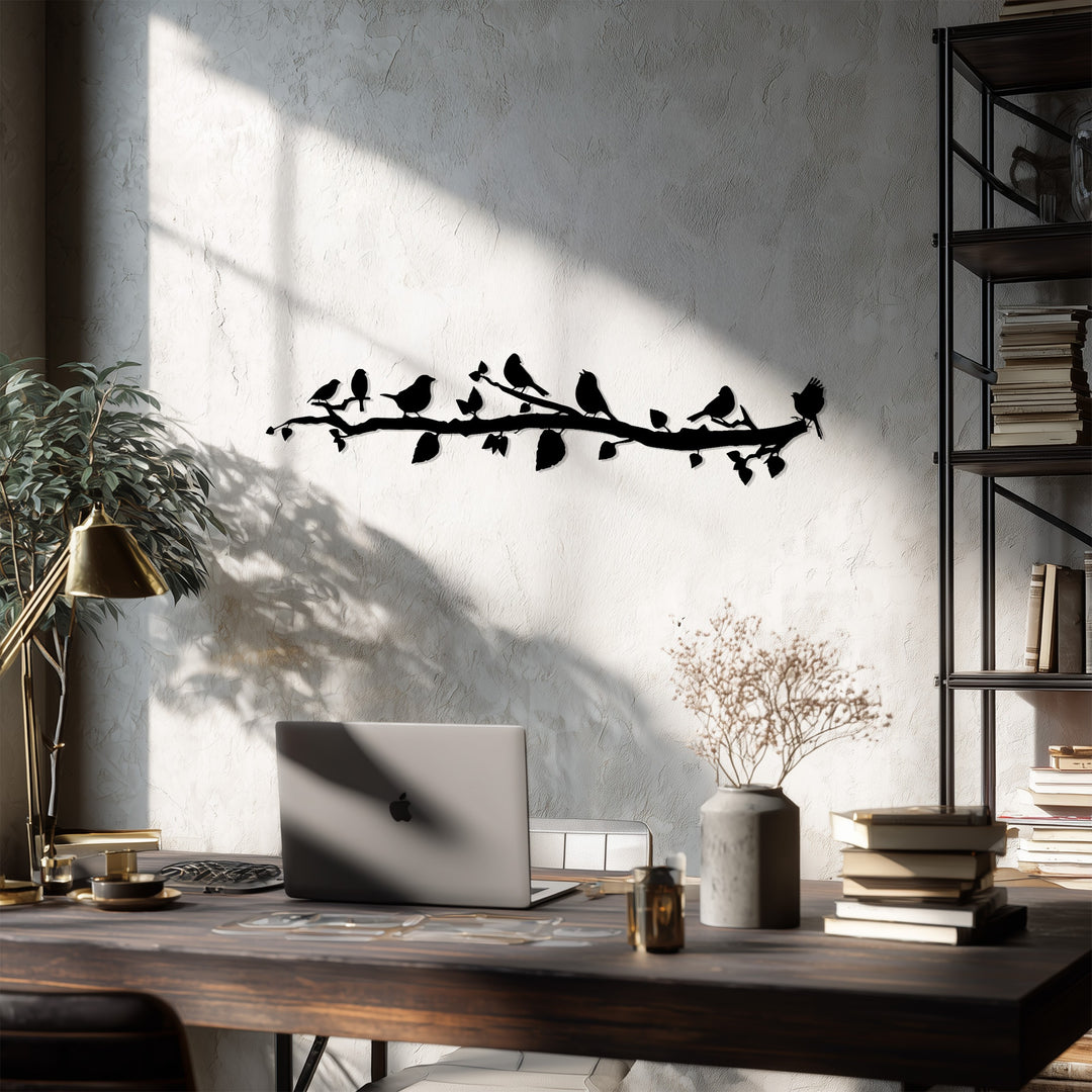 Birds on Branch Metal Wall Art – Nature-Inspired Decor