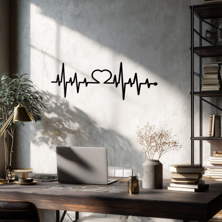 Bedroom heart pulse wall decor