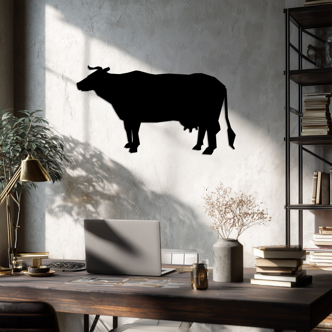 Cow Silhouette – Rustic Farmhouse Metal Wall Art