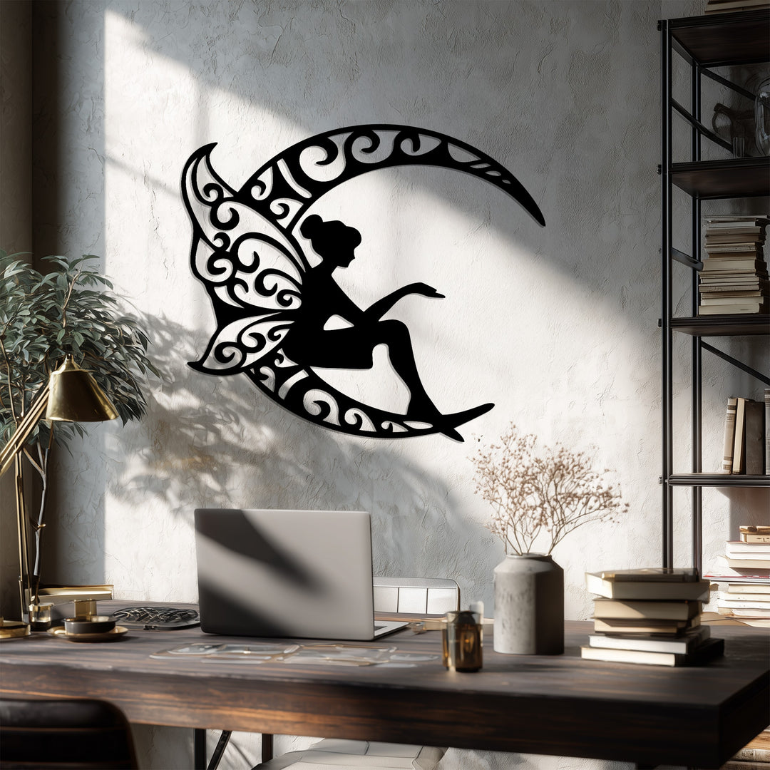 جنية ضوء القمر – للزينة فن جداري معدني