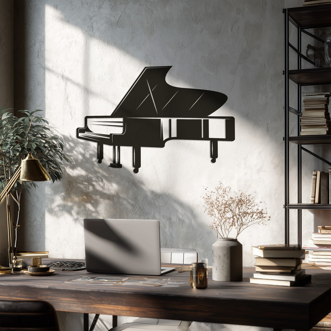 Grand Piano – Elegant Music-Inspired Metal Wall Art
