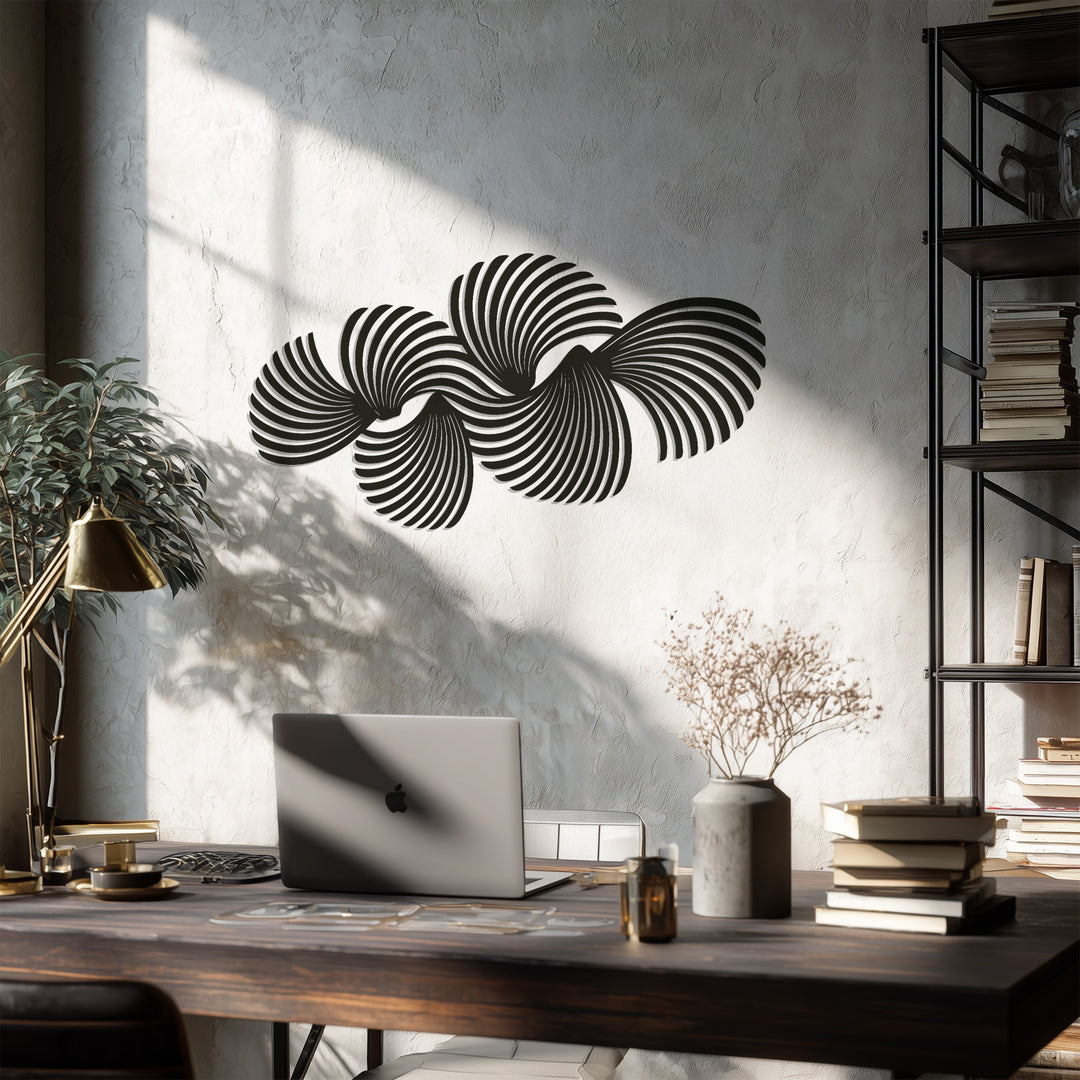 Triple Spiral Flow – Modern Metal Wall Art
