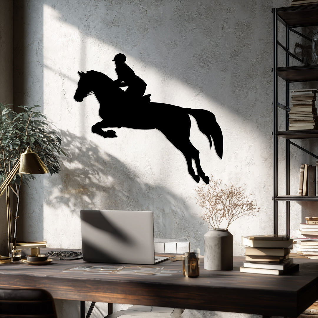 Western-Cowboy-Silhouette – Pferd & Rodeo Metall Wandbilder