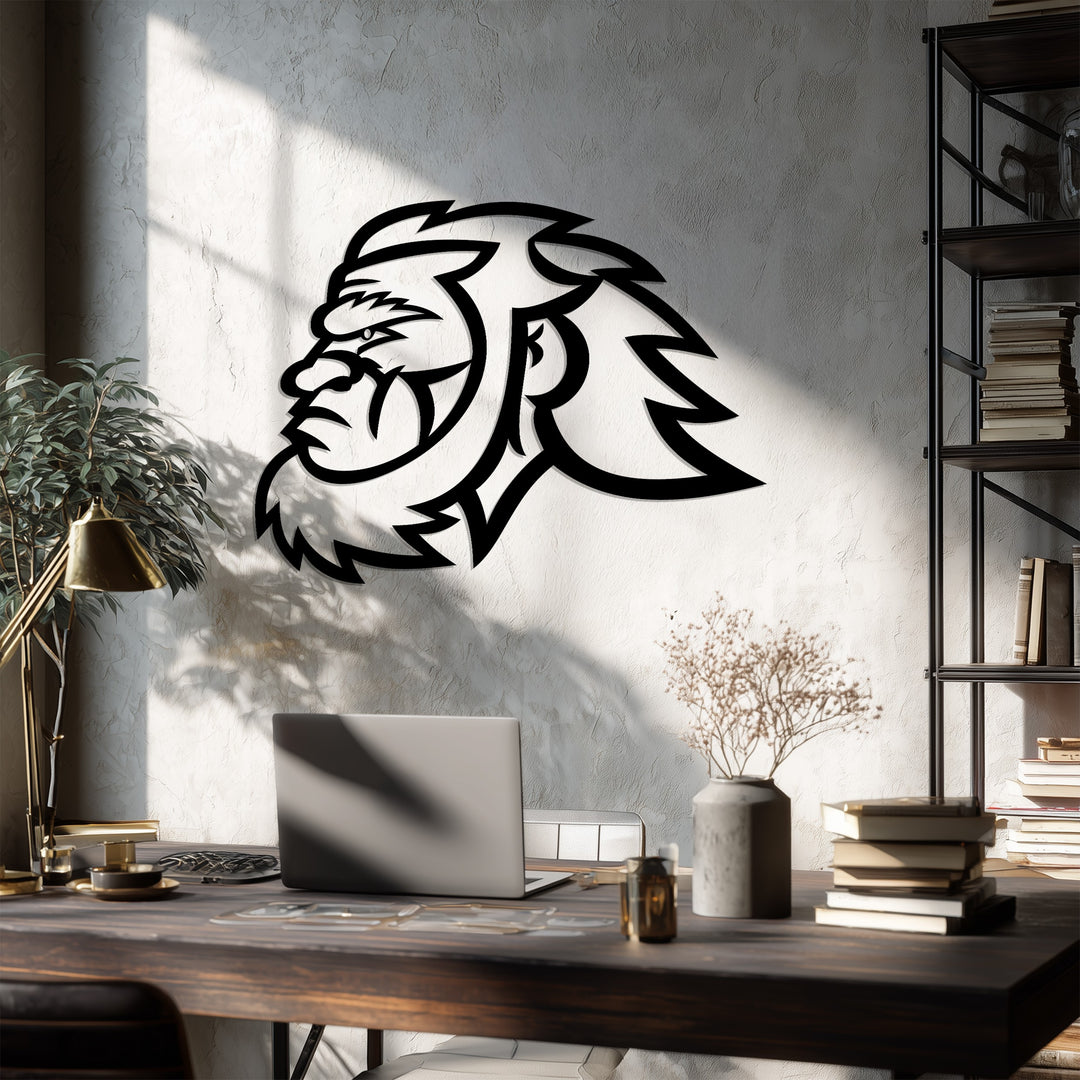 Lion profile silhouette wall decor