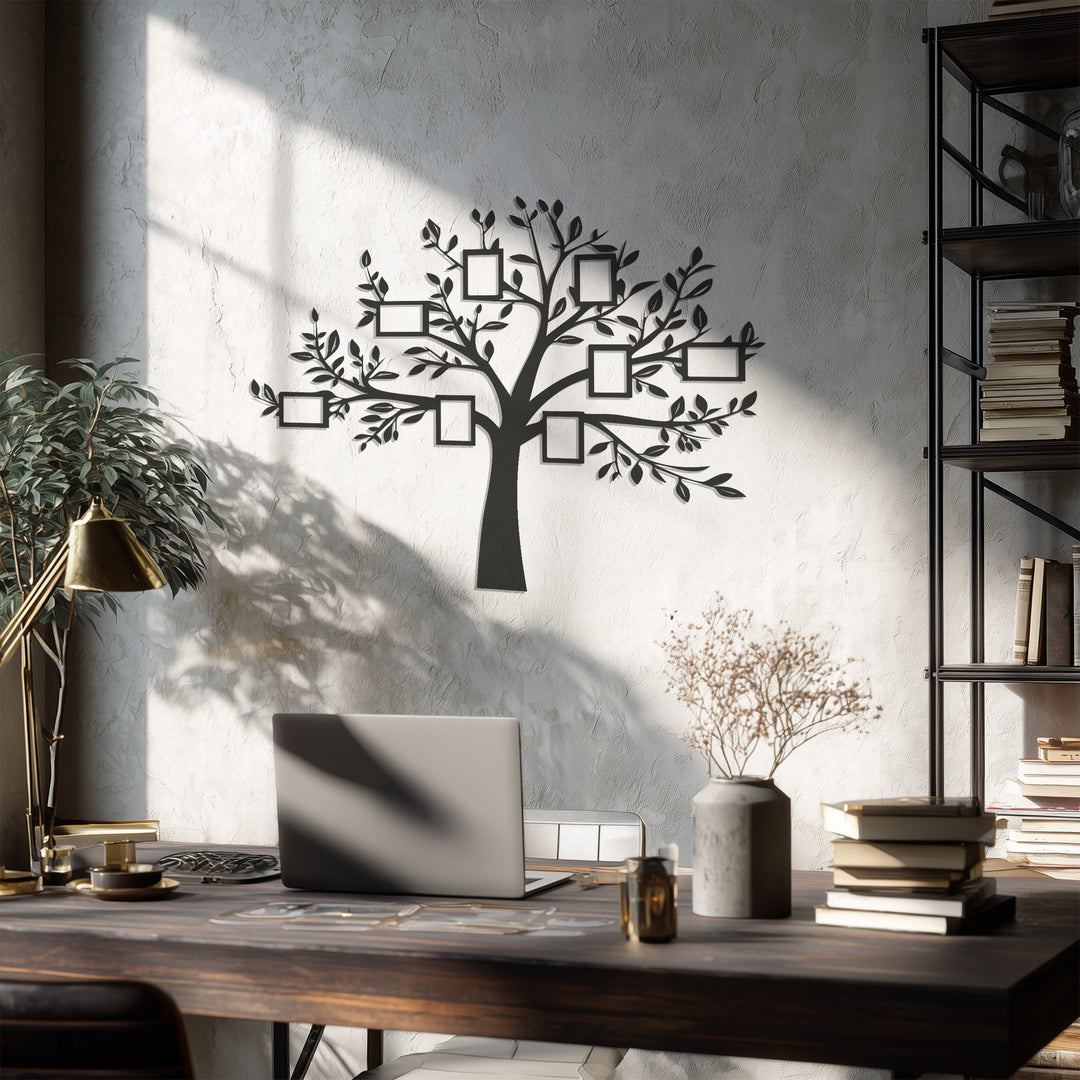 Family Tree – Modern Photo Frame Metal Wall Art