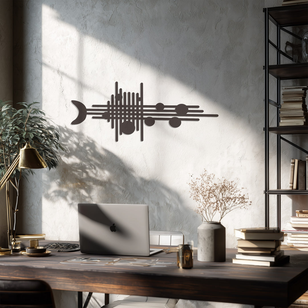 Modern Harmony Metal Wall Art – Abstract Musical Décor Design