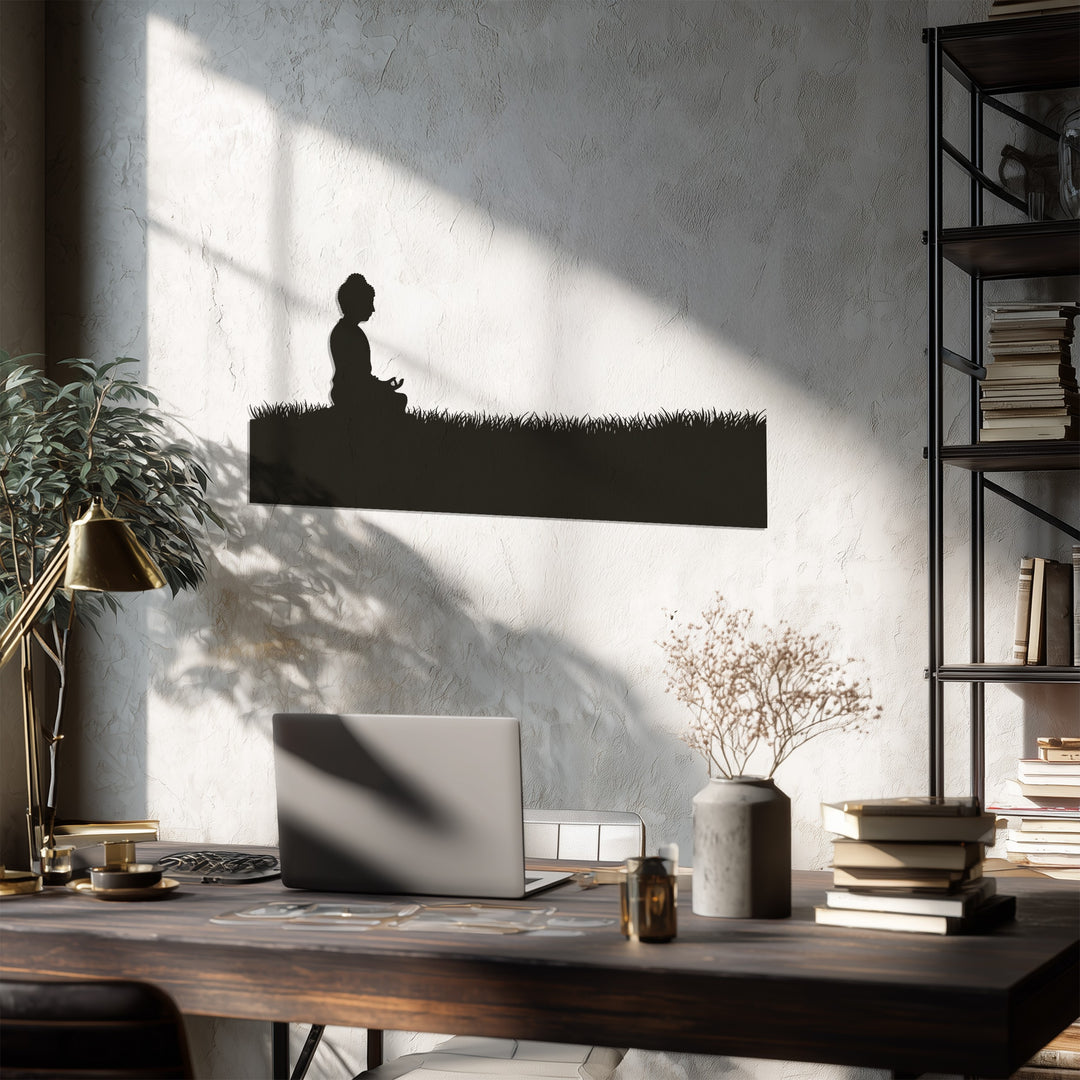 Meditating Buddha – Tranquil Zen Metal Wall Art