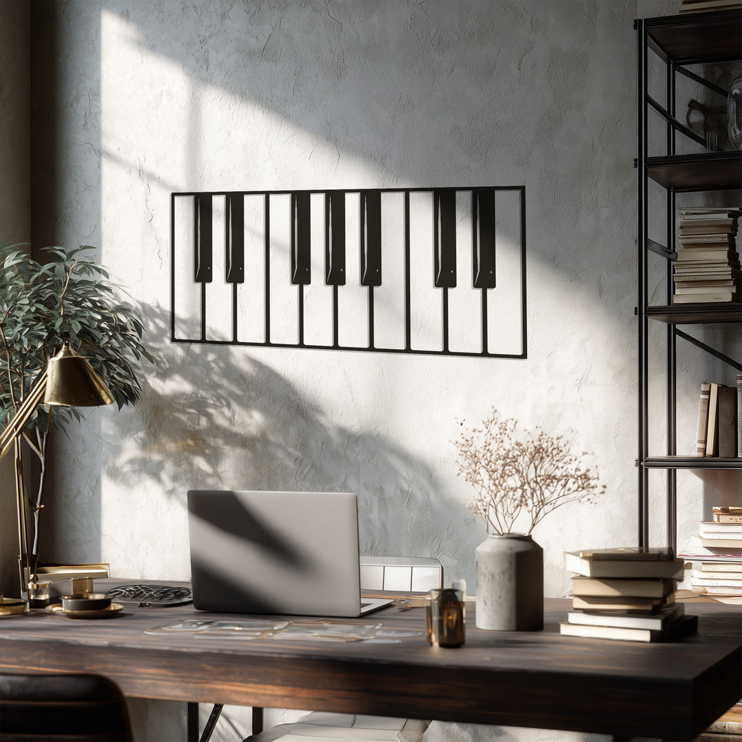 Piano Keys – Modern Music Metal Wall Art