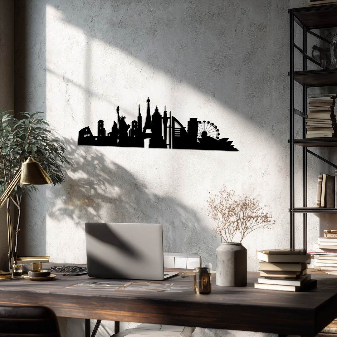 Western-Cowboy-Silhouette – Pferd & Rodeo Metall Wandbilder