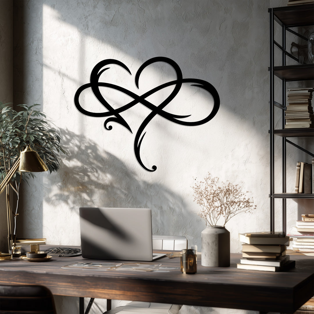 Eternal Love – Infinity Heart Metal Wall Art