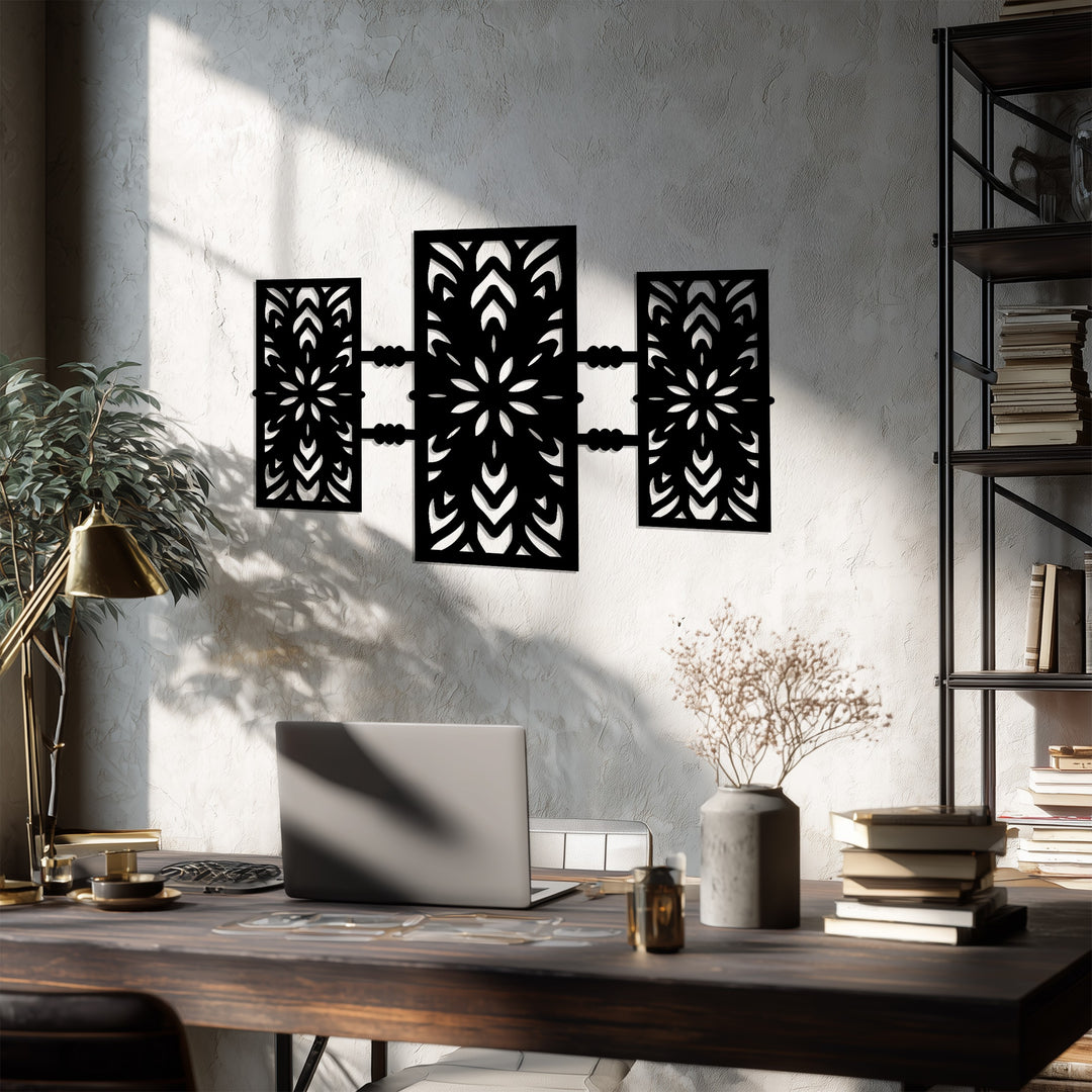 التناغم الهندسي – أنماط حديثة فن جداري معدني