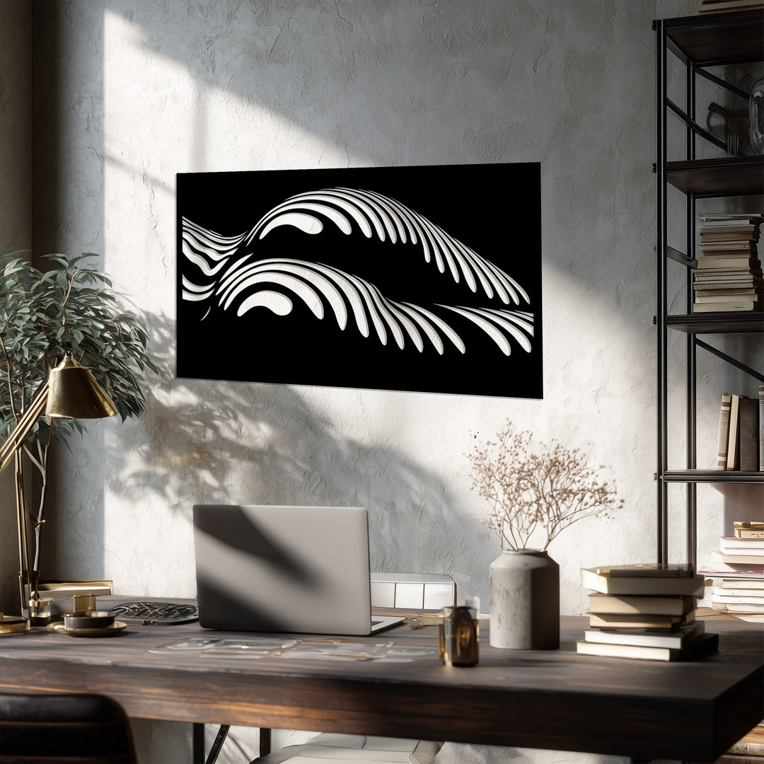Ethereal Curves – Abstract Minimalist Metal Wall Art