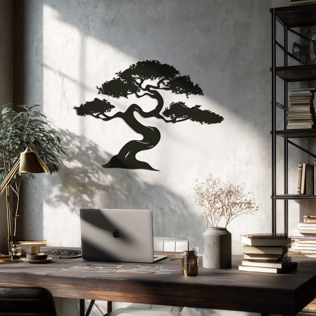 Zen Bonsai Tree – Tranquil Nature Metal Wall Art